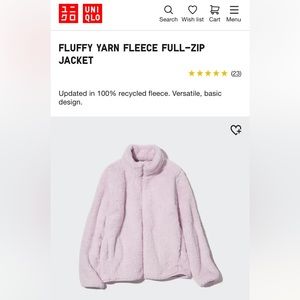 UNIQLO FLUFFY YARN FLEECE FULL-ZIP JACKET